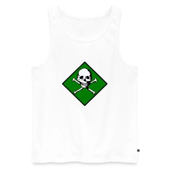 Schädel und Knochen - Männer Premium Bio Tank Top - Weiß - Vorne - Michal (187cm)