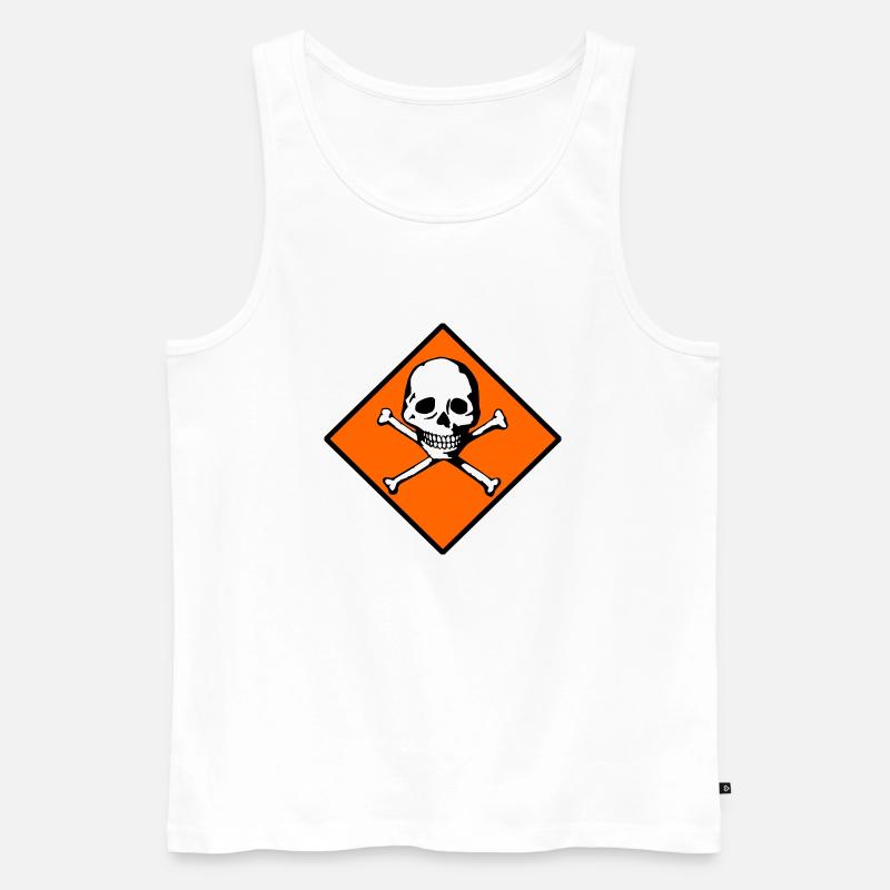 Schädel und Knochen - Männer Premium Bio Tank Top - Weiß