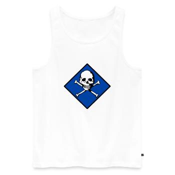 Schädel und Knochen - Männer Premium Bio Tank Top - Weiß - Vorne - Michal (187cm)