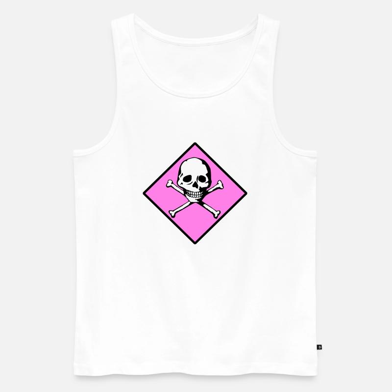 Schädel und Knochen - Männer Premium Bio Tank Top - Weiß