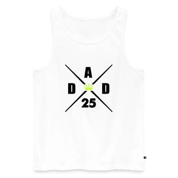dad 25 - Männer Premium Bio Tank Top - Weiß - Vorne - AI Model Male 178 light (178cm)