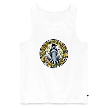 Lemur - Men's Premium Organic Tank Top - white - Front - Michal (187cm)