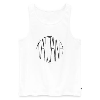 Tatjana - Männer Premium Bio Tank Top - Weiß - Vorne - Michal (187cm)