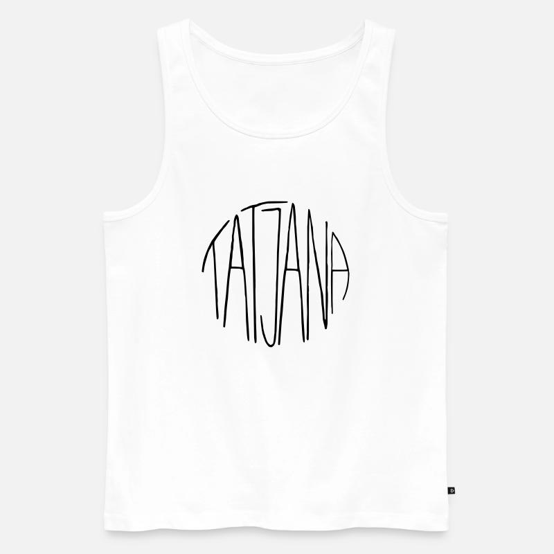 Tatjana - Männer Premium Bio Tank Top - Weiß