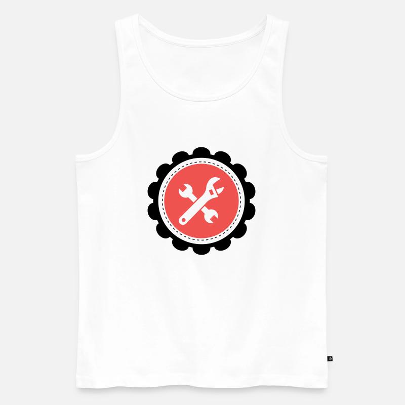 DIY Wappen - Männer Premium Bio Tank Top - Weiß