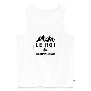 King of the motorhome motorhome humor gift - Men's Premium Organic Tank Top - white - Front - AI Model Male 178 light (178cm)