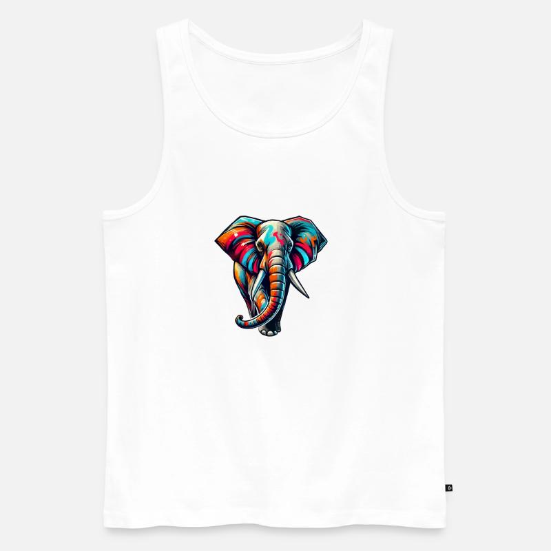 Elefant - Männer Premium Bio Tank Top - Weiß
