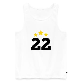 22 Year Star - 22nd Anniversary Gift - Men's Premium Organic Tank Top - white - Front - Michal (187cm)