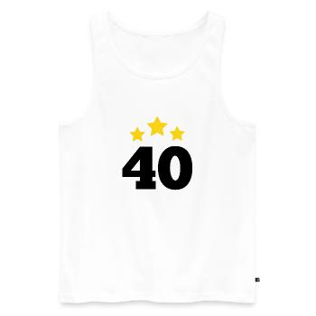 40 Jahre Stern - Geschenk zum 40-jährigen Jubiläum - Männer Premium Bio Tank Top - Weiß - Vorne - Michal (187cm)