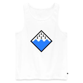 Morbihan - Männer Premium Bio Tank Top - Weiß - Vorne - AI Model Male 178 light (178cm)