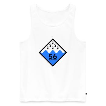 Morbihan - Männer Premium Bio Tank Top - Weiß - Vorne - AI Model Male 178 light (178cm)