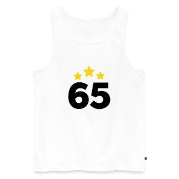 65 ans étoile - cadeau 65e anniversaire - Débardeur bio Premium Homme - blanc - Devant - Michal (187cm)
