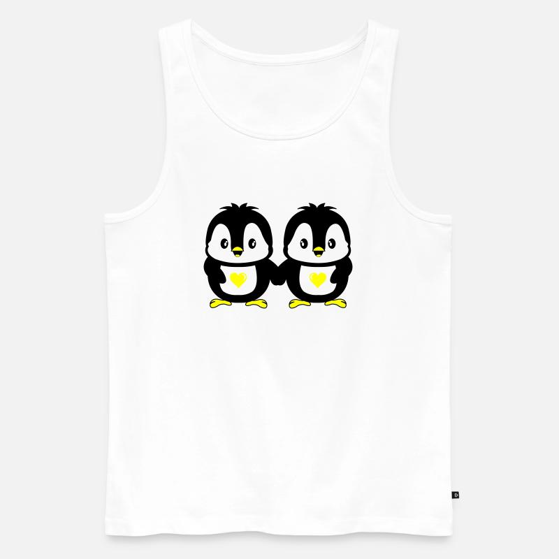 pinguine süß liebe - Männer Premium Bio Tank Top - Weiß