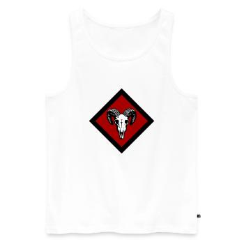 Gotland - Männer Premium Bio Tank Top - Weiß - Vorne - AI Model Male 178 light (178cm)