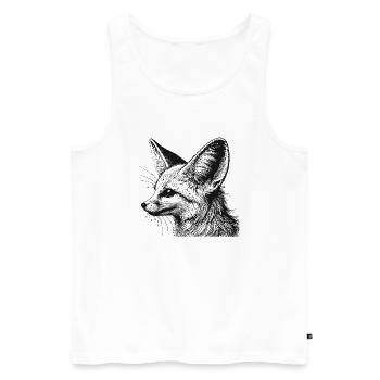Fennek - Männer Premium Bio Tank Top - Weiß - Vorne - AI Model Male 178 light (178cm)