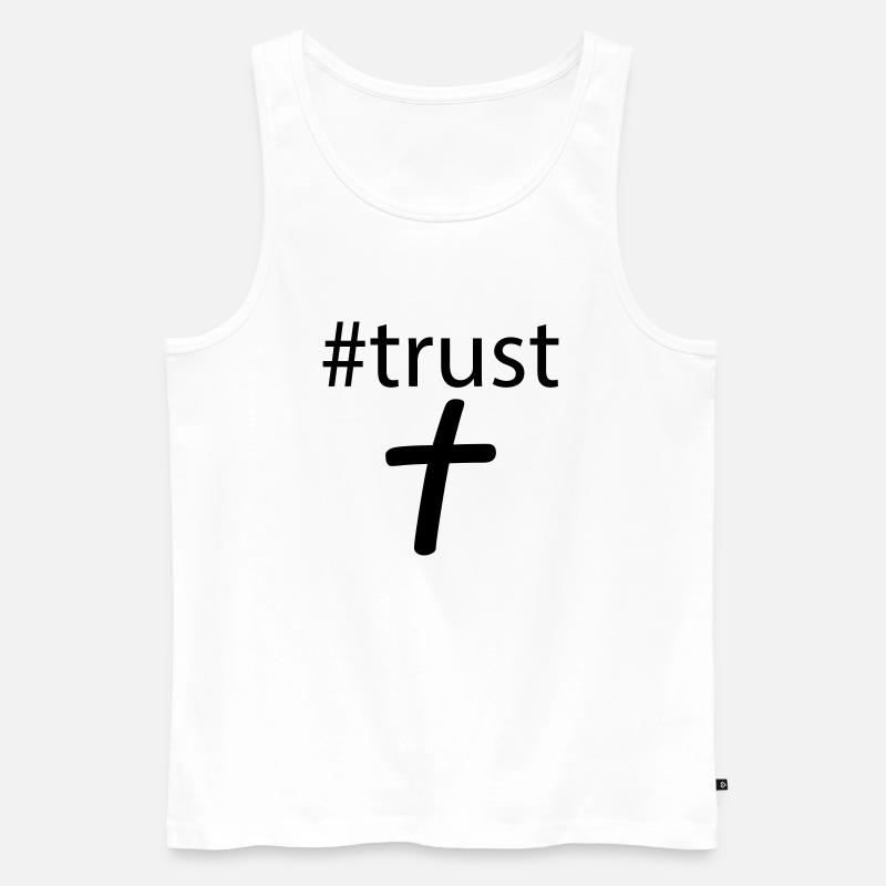 #trust in jesus - Männer Premium Bio Tank Top - Weiß