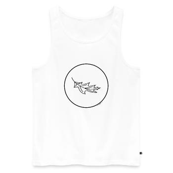 Herbst-Blatt - Männer Premium Bio Tank Top - Weiß - Vorne - AI Model Male 178 light (178cm)