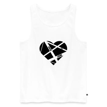 Right into the heart - Men's Premium Organic Tank Top - white - Front - AI Model Male 178 light (178cm)