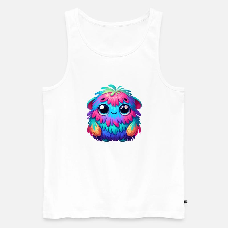 Buntes Tierchen - Männer Premium Bio Tank Top - Weiß