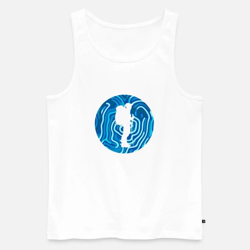 Wanderung Wanderer - Männer Premium Bio Tank Top - Weiß