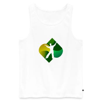Tanzen Tanzmonster Tanzschule - Männer Premium Bio Tank Top - Weiß - Vorne - Michal (187cm)