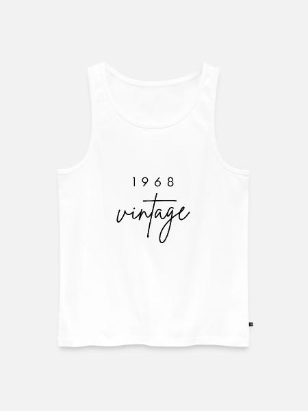 Rocznik 1968 Rocznica - Ekologiczny tank top męski Premium - biały