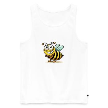 biene wespe tier - Männer Premium Bio Tank Top - Weiß - Vorne - AI Model Male 178 light (178cm)