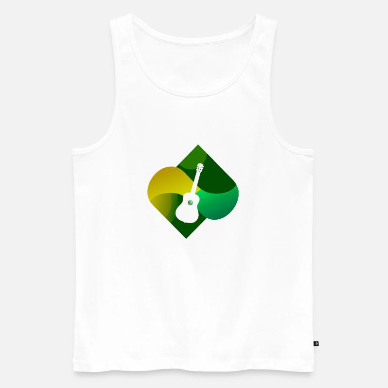 Gitarre Heavy Shouter - Männer Premium Bio Tank Top - Weiß