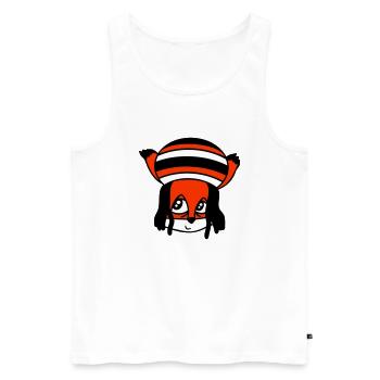 Fox Raggae Jamaica Hat Rasta Curls Chill Hat - Men's Premium Organic Tank Top - white - Front - AI Model Male 178 light (178cm)