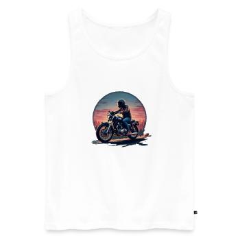 Liberté - Débardeur bio Premium Homme - blanc - Devant - Michal (187cm)