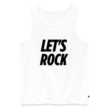 Let's Rock - Männer Premium Bio Tank Top - Weiß - Vorne - AI Model Male 178 light (178cm)