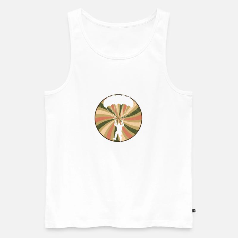 Fallschirmspringen Paragliding - Männer Premium Bio Tank Top - Weiß