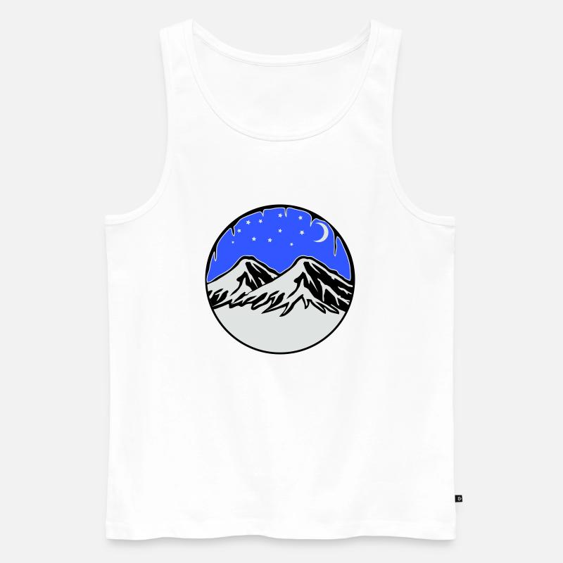 sternenhimmel berge - Männer Premium Bio Tank Top - Weiß