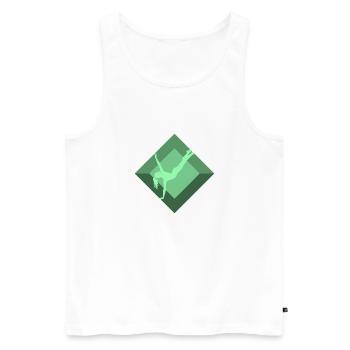Gymnastics training - Men's Premium Organic Tank Top - white - Front - Michal (187cm)