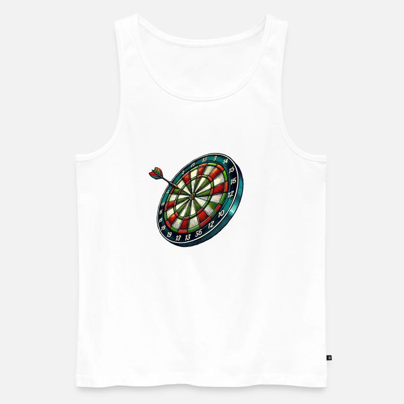 dartscheibe - Männer Premium Bio Tank Top - Weiß