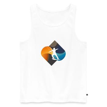 Wakeboarding Wakeboarden - Männer Premium Bio Tank Top - Weiß - Vorne - Michal (187cm)