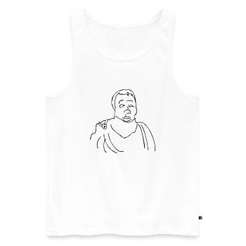 Gaius Quintus Catulle Rome Poète Vérone Latin - Débardeur bio Premium Homme - blanc - Devant - AI Model Male 178 light (178cm)