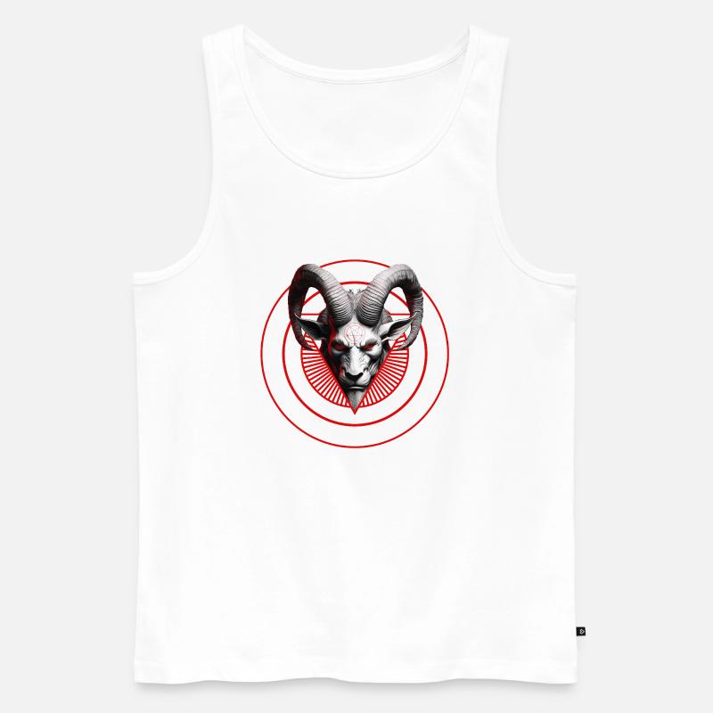 Baphomet Sorcery - Männer Premium Bio Tank Top - Weiß