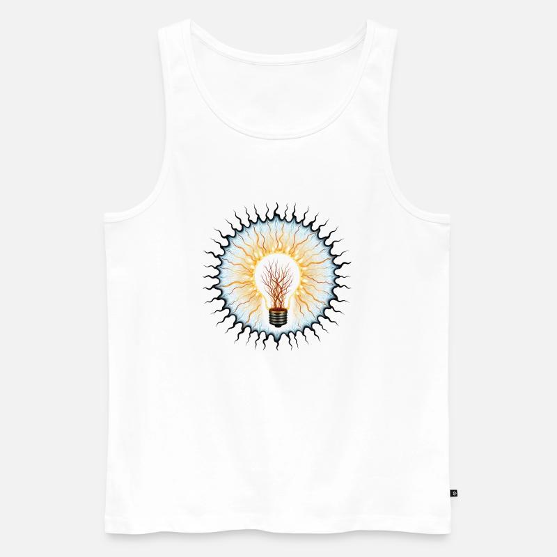 Glühbirnen-Idee - Männer Premium Bio Tank Top - Weiß