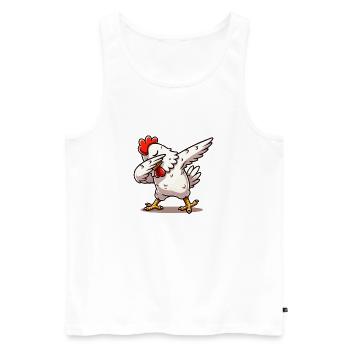 dabbing chicken - Men's Premium Organic Tank Top - white - Front - Michal (187cm)