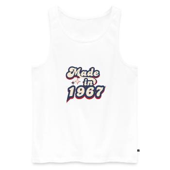 Made in 1967 Retro - Men's Premium Organic Tank Top - white - Front - Michal (187cm)