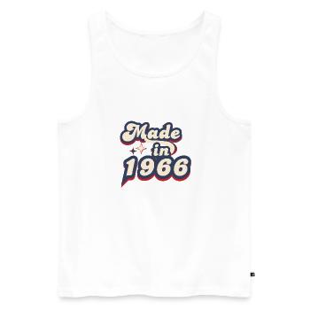 Hergestellt im Jahr 1966 Retro - Männer Premium Bio Tank Top - Weiß - Vorne - Michal (187cm)