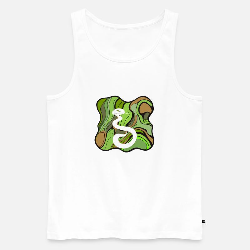 Schlangen Schlangenarten Schlangenauge - Männer Premium Bio Tank Top - Weiß