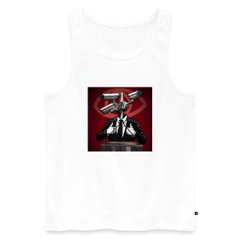 ÉLECTION - Débardeur bio Premium Homme - blanc - Devant - Michal (187cm)