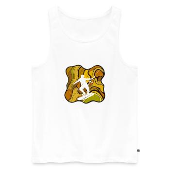 Wakeboarding Wakeboarding - Men's Premium Organic Tank Top - white - Front - AI Model Male 178 light (178cm)