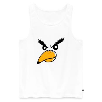 Raven Bird Peeps Evil Cool Funny Comic Humor Fun - Men's Premium Organic Tank Top - white - Front - Michal (187cm)