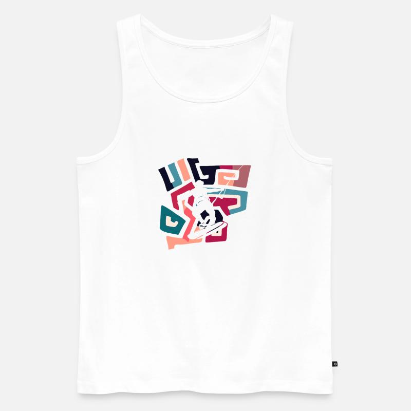 Wakeboarder Board Wakeboard - Männer Premium Bio Tank Top - Weiß