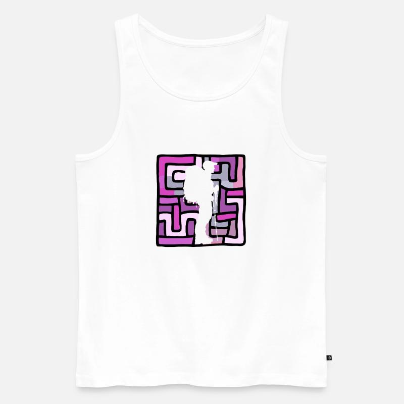 Wanderer Wanderung - Männer Premium Bio Tank Top - Weiß
