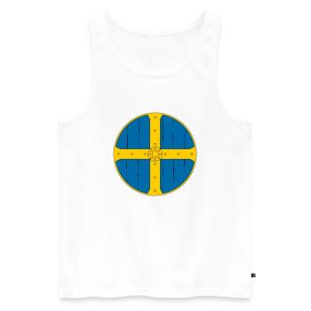 Wikinger - Männer Premium Bio Tank Top - Weiß - Vorne - AI Model Male 178 light (178cm)