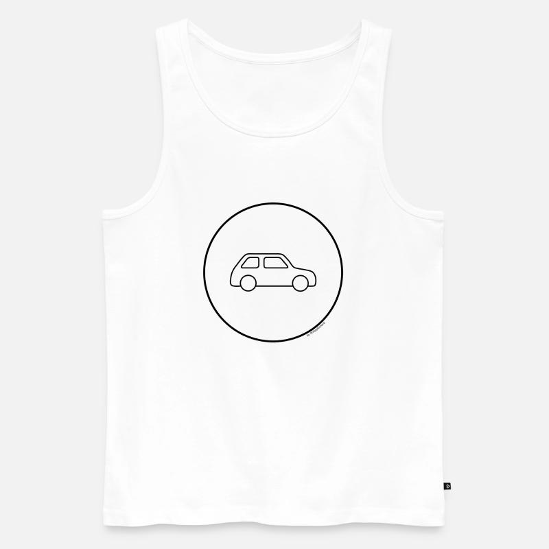 einfach ein Auto - Männer Premium Bio Tank Top - Weiß
